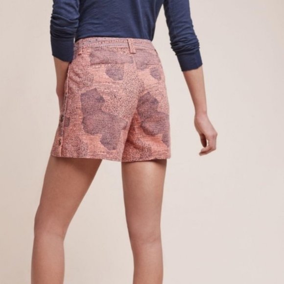 Anthro Cartonnier High Rise Side Button Shorts - Picture 2 of 5